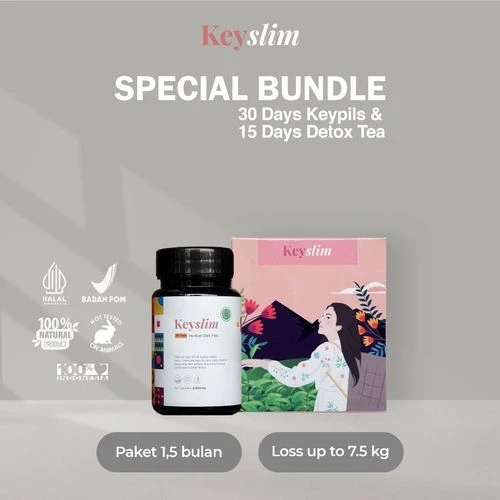 [Paket 1.5 Bulan] 15 Day Detox tea + 30 Day KEYPills by Fahira almira